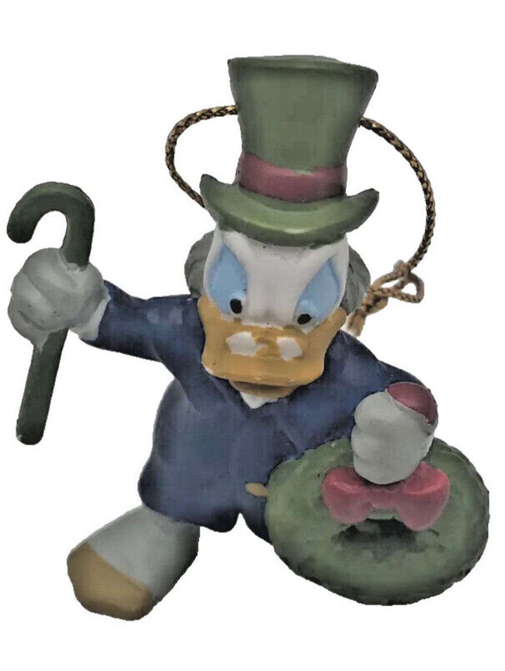 Scrooge McDuck Mickey Christmas Carol Ornament 2” PVC Figure Avon Disney Uncle